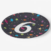 誕生日パーティーの惑星と星 ペーパープレート (アングル)