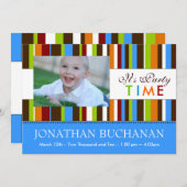 誕生日パーティーの招子供へ待 招待状 (正面/裏面)