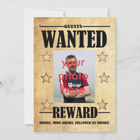 誕生日パーティーの招待がフォトカードを欲しがる 招待状 (正面)