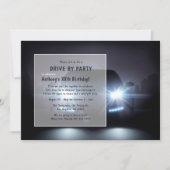 誕生日パーティーの招待で夜のドライブ 招待状 (正面)