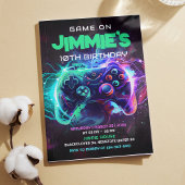 誕生日パーティーの招待で編集可能なゲーム 招待状