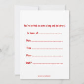 誕生日パーティーの招待と車の追加写真 招待状 (裏面)