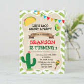 誕生日パーティーの招待についてのタコス 招待状 (スタンド正面)