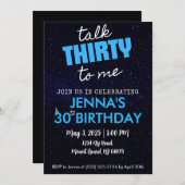 誕生日パーティーの招待に30人を話す 招待状 (正面/裏面)