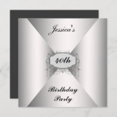 誕生日パーティーの招待の白い封筒 招待状 (正面/裏面)