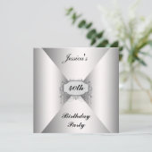 誕生日パーティーの招待の白い封筒 招待状 (スタンド正面)