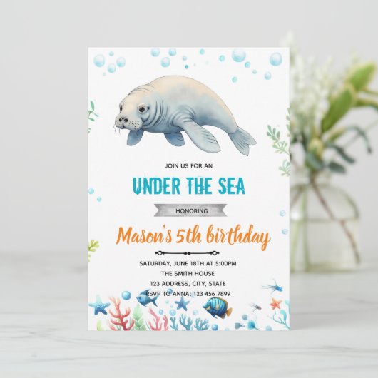 誕生日パーティーの招待の管理 招待状 (スタンド正面)