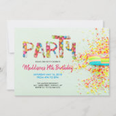 誕生日パーティーの招待をスプリンク 招待状 (正面)