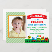 誕生日パーティーの招待を全員乗船 招待状 (正面/裏面)