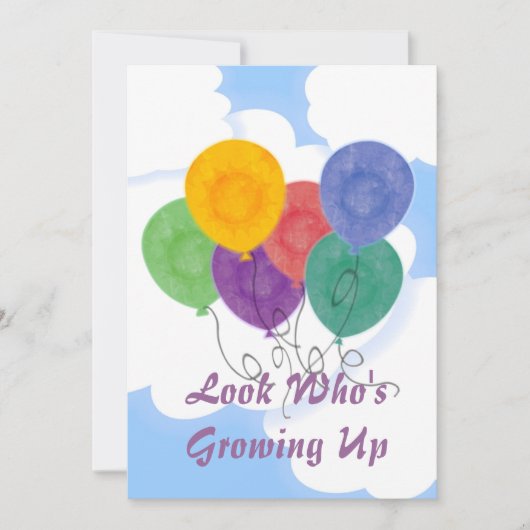 誕生日パーティーの招待を変更する 招待状 (正面)