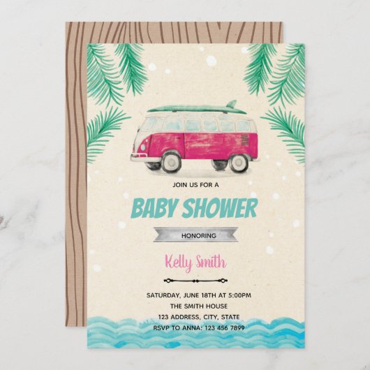 誕生日パーティーの招待を差し引く 招待状 (正面/裏面)