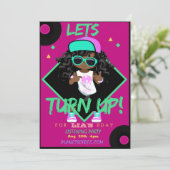 誕生日パーティーの招待カード(女の子)を表示する 招待状 (スタンド正面)