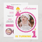 誕生日パーティーの招待テンプレート 招待状 (正面/裏面)