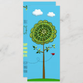 誕生日パーティーの招待テンプレート 招待状 (正面/裏面)