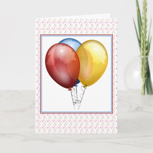 誕生日パーティーの招待テンプレート 招待状 (正面)