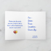 誕生日パーティーの招待テンプレート 招待状 (内部)