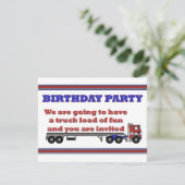 誕生日パーティーの招待レッドキャババービッグリグ 招待状 (スタンド正面)