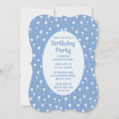 誕生日パーティーの招待任意の年齢の白い花 招待状 (正面)