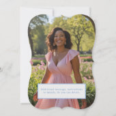 誕生日パーティーの招待任意の年齢の白い花 招待状 (裏面)