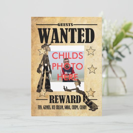 誕生日パーティーの招待子供がフォトカードを欲しがる 招待状 (スタンド正面)