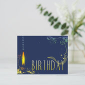 誕生日パーティーの招待状のポストカード ポストカード (スタンド正面)