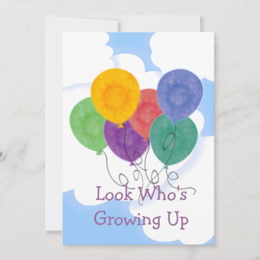 誕生日パーティーの招待状の変更 招待状 (正面)