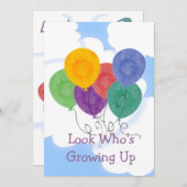 誕生日パーティーの招待状の変更 招待状 (正面/裏面)