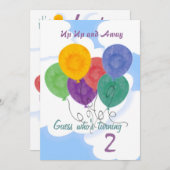 誕生日パーティーの招待状の変更 招待状 (正面/裏面)