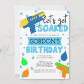 誕生日パーティーの招待状をずぶぬれにしよう 招待状 (正面)