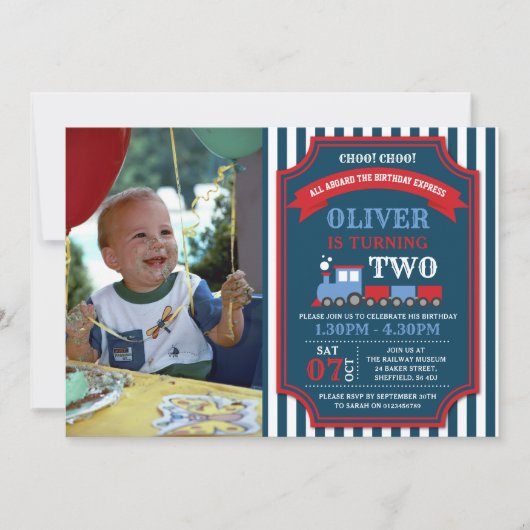 誕生日パーティーの招待状を作成する 招待状 (正面)