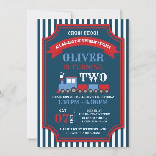 誕生日パーティーの招待状を作成する 招待状 (正面)