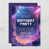 誕生日パーティーの招待状を爆発させる 招待状 (正面/裏面)