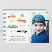 誕生日パーティーの招待状を鳴らす 招待状 (正面/裏面)