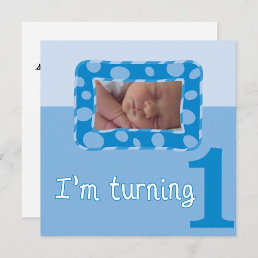 誕生日パーティーの招待状を1つめる 招待状 (正面/裏面)