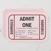 誕生日パーティーの招待状を1チケット入れる 招待状 (正面/裏面)