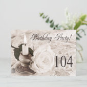 誕生日パーティーの招待状104歳 招待状 (スタンド正面)