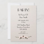 誕生日パーティーの招待状104歳 招待状 (裏面)