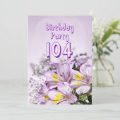 誕生日パーティーの招待状104歳 招待状 (スタンド正面)