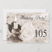 誕生日パーティーの招待状105歳 招待状 (正面)
