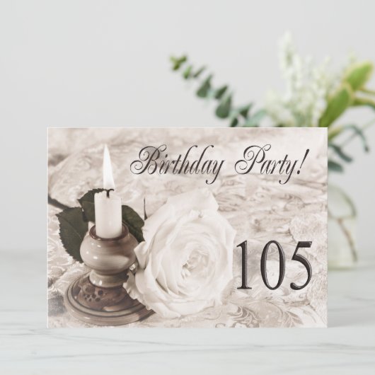 誕生日パーティーの招待状105歳 招待状 (スタンド正面)