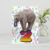 誕生日パーティーの招待状2、ハッピーゾウと 招待状 (スタンド正面)