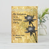 誕生日パーティーの招待状40歳の誕生日の女性 招待状 (スタンド正面)