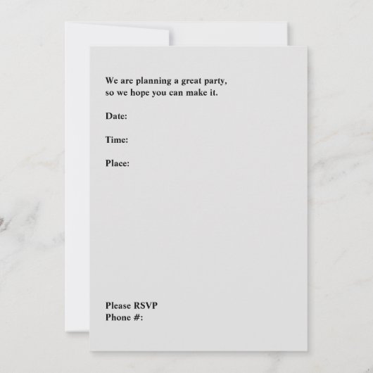 誕生日パーティーの招待状40歳の誕生日の女性 招待状 (裏面)