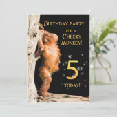 誕生日パーティーの招待状5、オランウータンと 招待状 (スタンド正面)