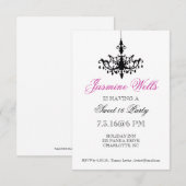 誕生日パーティーの招待状|シャンデリア|whp 招待状 (正面/裏面)