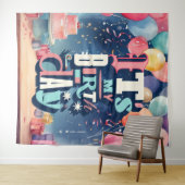 誕生日パーティーの招待状 タペストリー (インサイチュ(横))