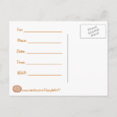 誕生日パーティーの招待状、ピザポストカード インビテーションポストカード (裏面)