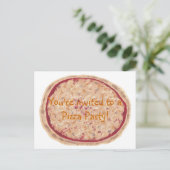 誕生日パーティーの招待状、ピザポストカード インビテーションポストカード (スタンド正面)