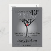 誕生日パーティーの招待状 ポストカード (正面/裏面)