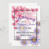 誕生日パーティーの招待状 招待状 (正面/裏面)